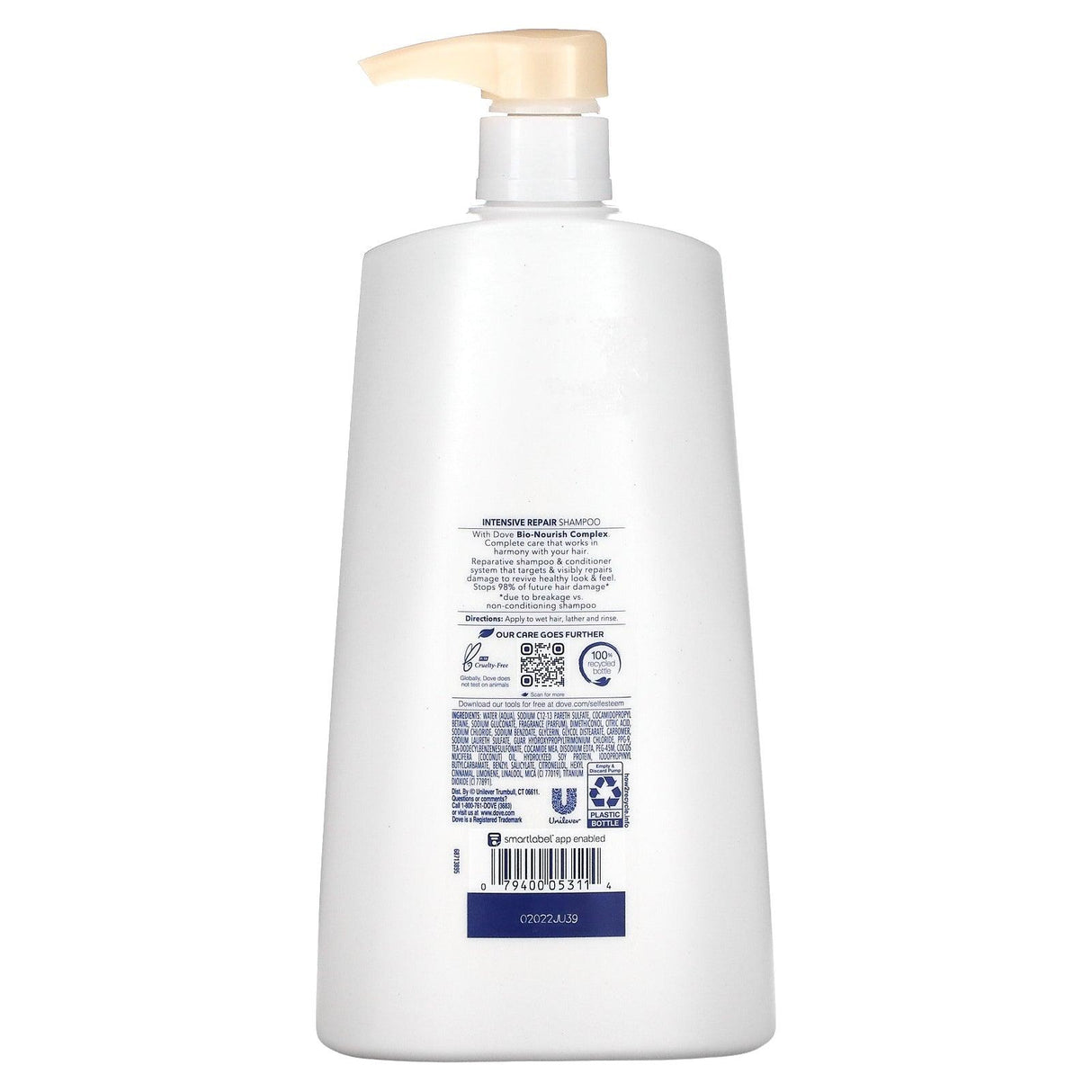 Dove, Intensive Repair Shampoo, 25.4 fl oz (750 ml) - Supply Center USA