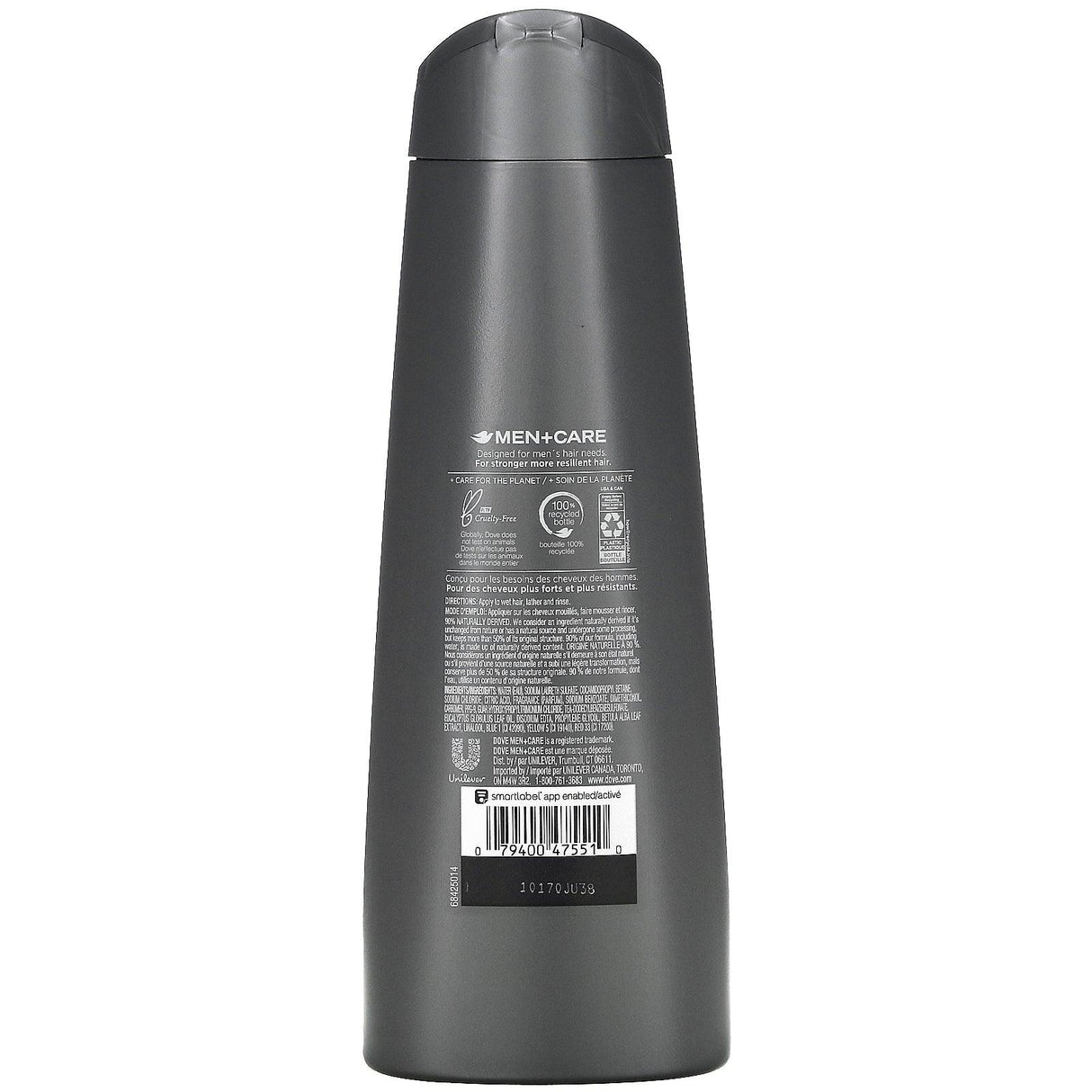 Dove, Men+Care, 2-In-1 Shampoo + Conditioner, Revitalizing, Eucalyptus + Birch, 12 fl oz (355 ml) - Supply Center USA