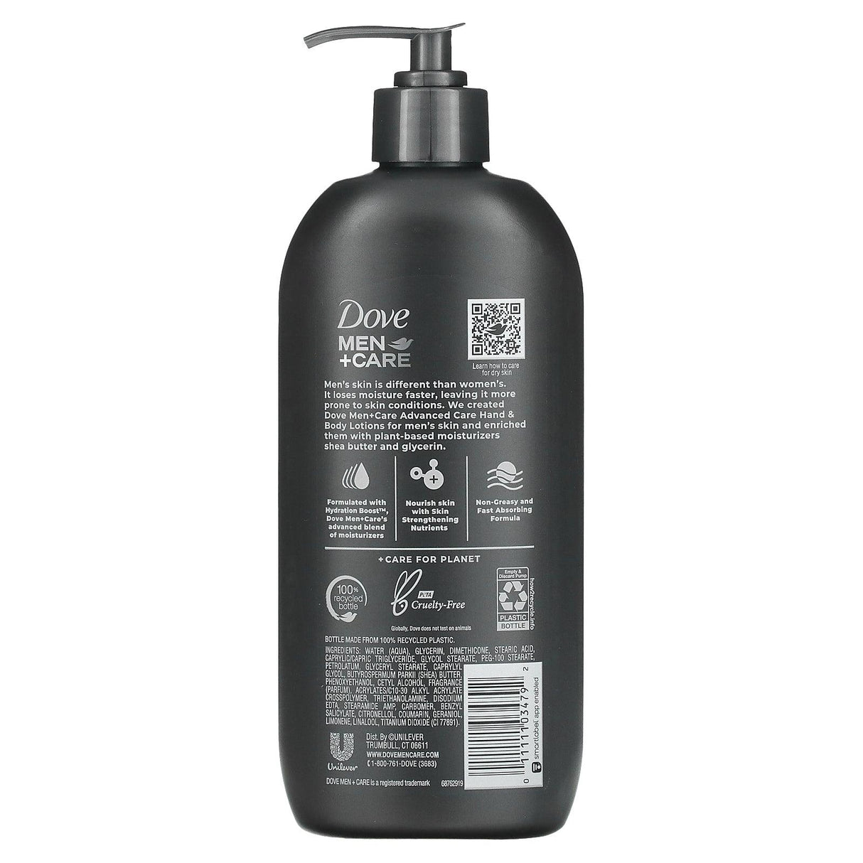 Dove, Men+Care, Hand & Body Lotion, Rough, Dry Skin Comfort, Fresh, 13.5 fl oz (400 ml) - Supply Center USA