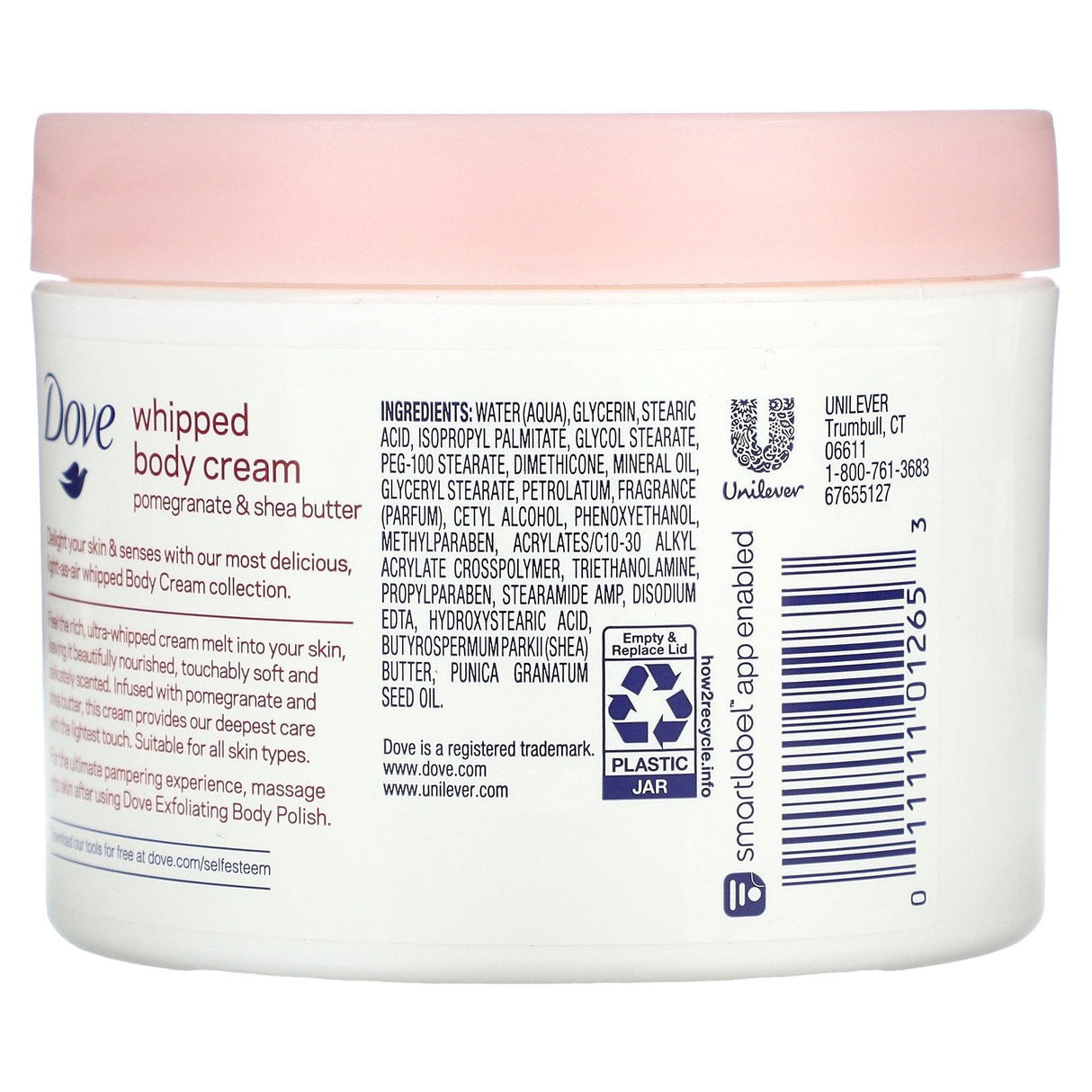 Dove, Whipped Body Cream, Pomegranate & Shea Butter, 10 oz (283 g) - Supply Center USA