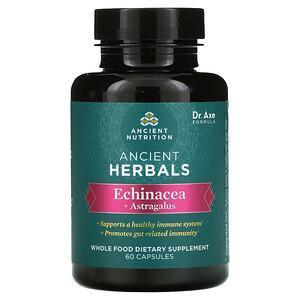 Dr. Axe / Ancient Nutrition, Ancient Herbals, Echinacea + Astragalus, 60 Capsules - Supply Center USA