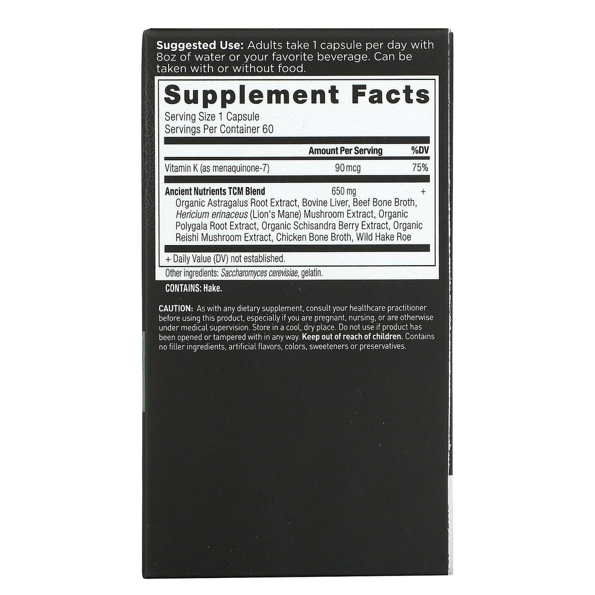 Dr. Axe / Ancient Nutrition, Ancient Nutrients, Vitamin K2, 60 Capsules - Supply Center USA