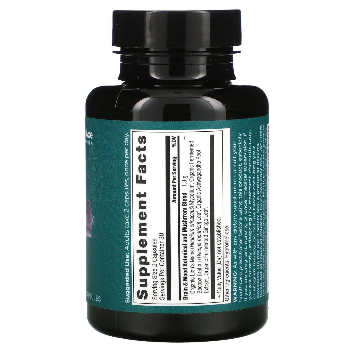 Dr. Axe / Ancient Nutrition, Brain + Mood, Brain Boost & Stress Relief, 60 Capsules - Supply Center USA