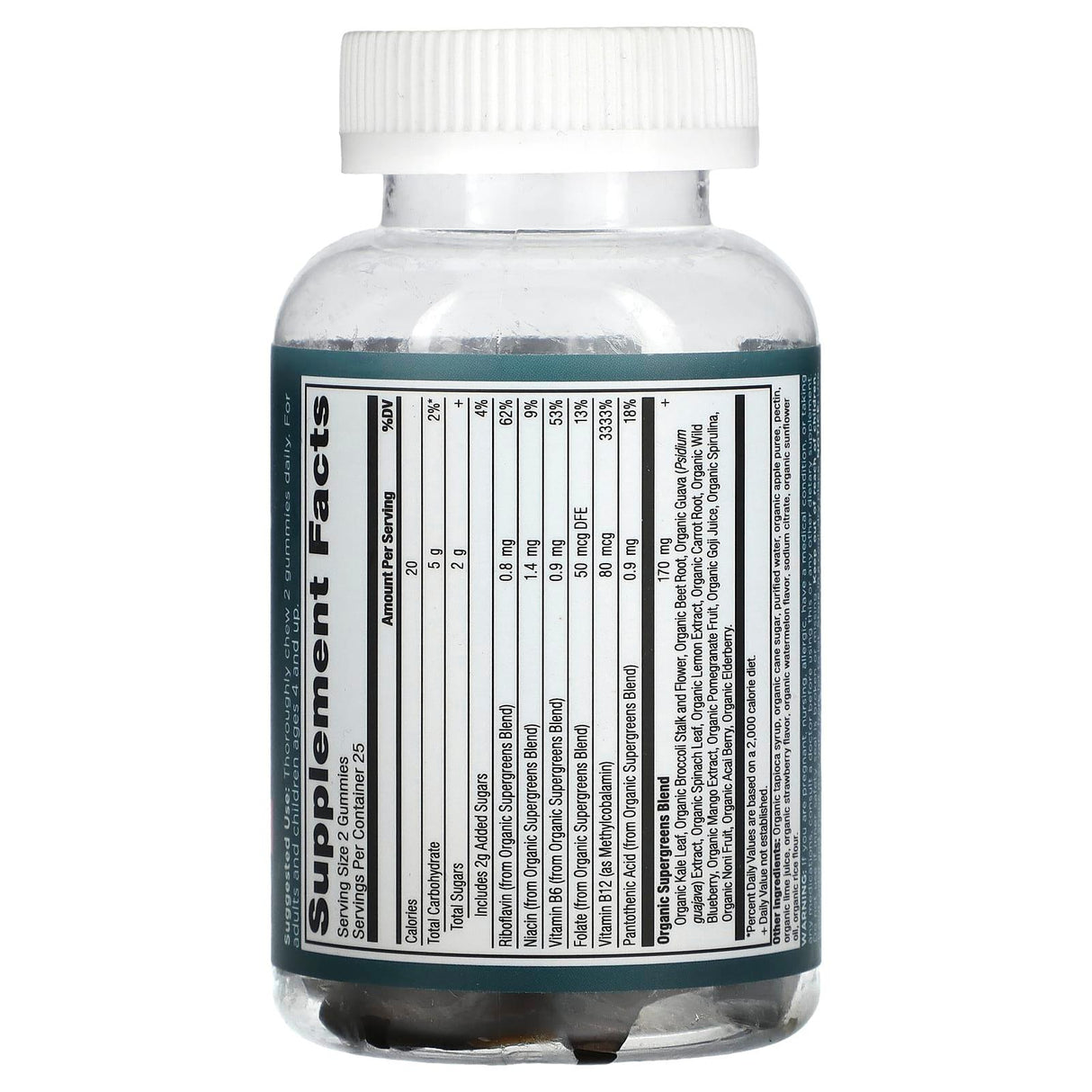 Dr. Axe / Ancient Nutrition, Organic Super Greens Gummies, Strawberry Watermelon, 50 Gummies - Supply Center USA