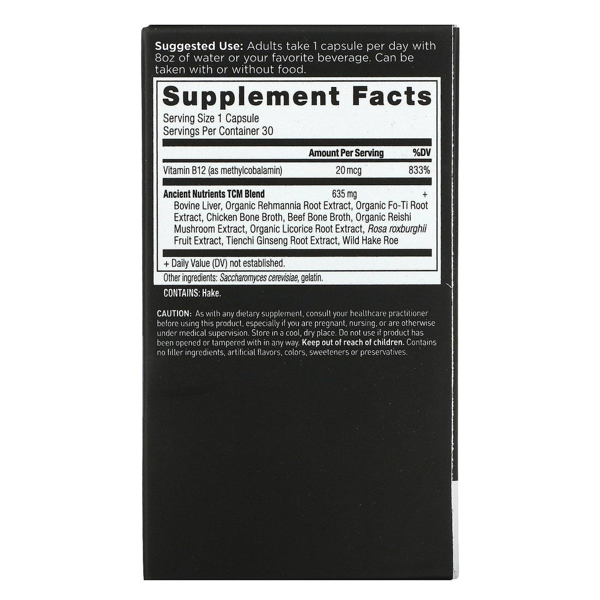 Dr. Axe / Ancient Nutrition, Vitamin B-12, 30 Capsules - Supply Center USA