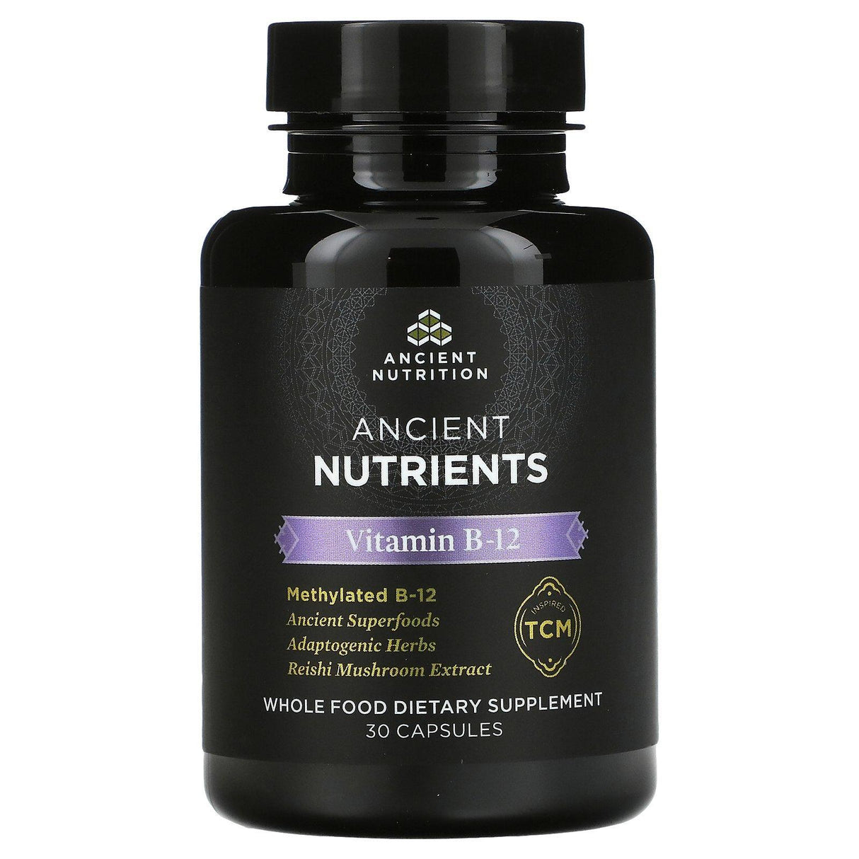 Dr. Axe / Ancient Nutrition, Vitamin B-12, 30 Capsules - Supply Center USA