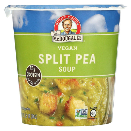 Dr. McDougall's, Vegan Split Pea Soup, 2.5 oz (70 g) - Supply Center USA