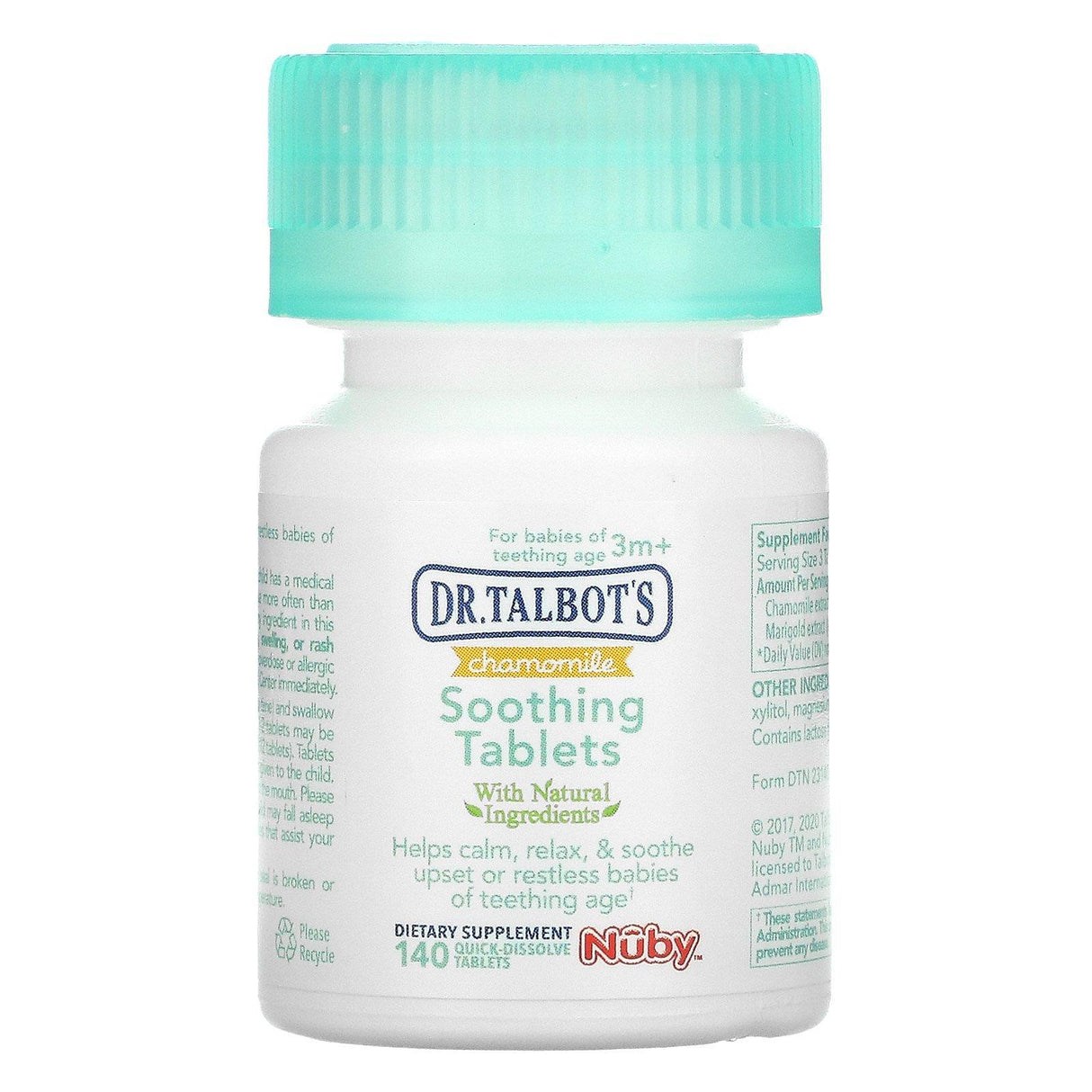 Dr. Talbot's, Soothing Tablets, Chamomile, 3 m+, 140 Tablets - Supply Center USA