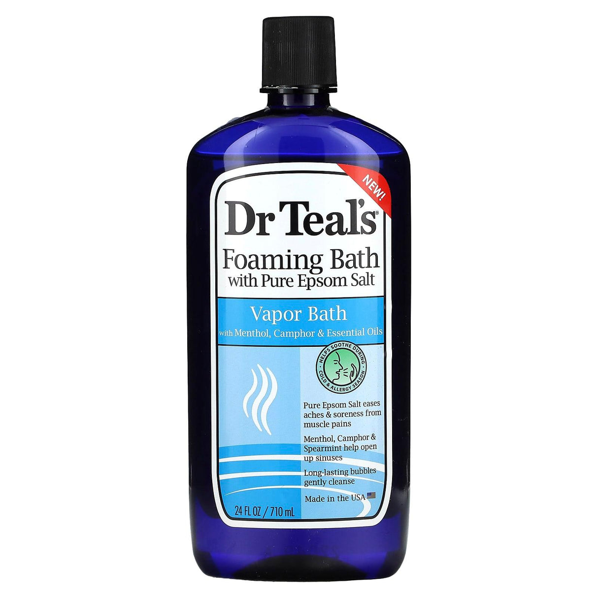 Dr. Teals, Foaming Bath With Pure Epsom Salt, Vapor Bath, 24 fl oz (710 ml) - Supply Center USA