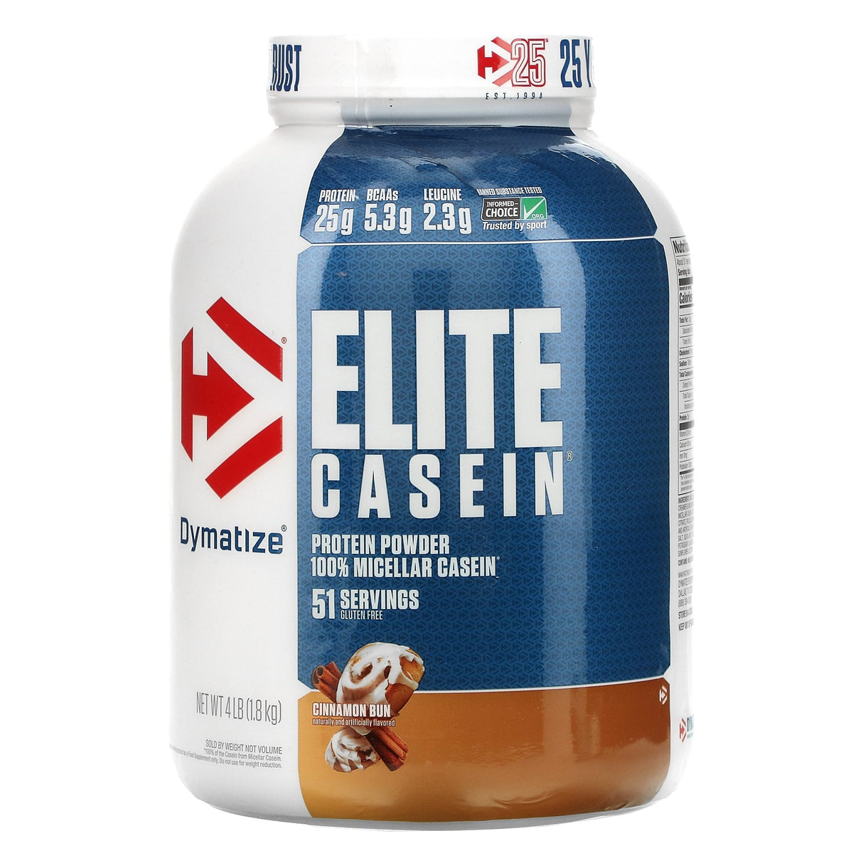 Dymatize, Elite Casein, Cinnamon Bun, 4 lb (1.8 kg) - Supply Center USA