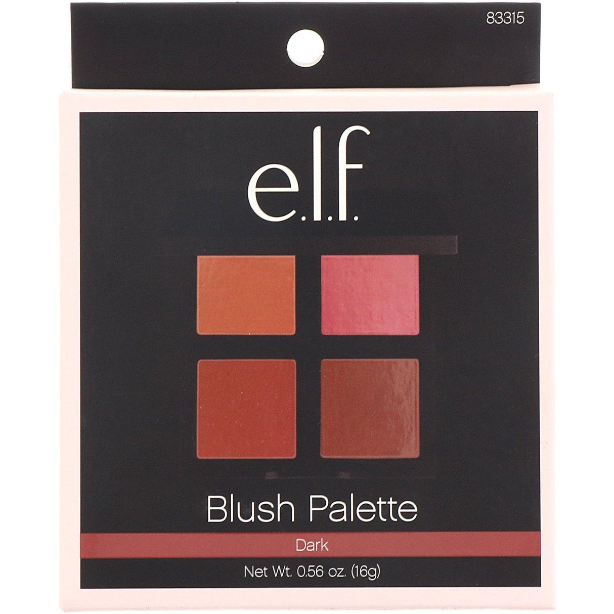 E.L.F., Blush Palette, Dark, Powder, .56 oz (16 g) - Supply Center USA