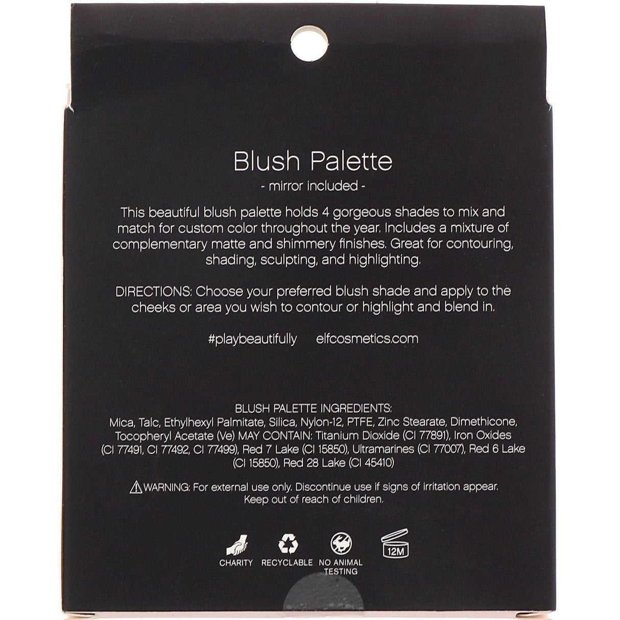 E.L.F., Blush Palette, Dark, Powder, .56 oz (16 g) - Supply Center USA