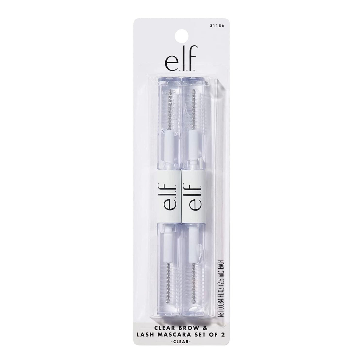E.L.F. Clear Brow & Lash Mascara, Dual-Sided Clear Brow Gel & Mascara, Long-Wear Conditioning Formula, 0.084 Fl Oz - Supply Center USA