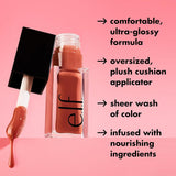 E.L.F. Glow Reviver Lip Oil, Nourishing Tinted Lip Oil for a High-Shine Finish, Infused with Jojoba Oil, Vegan & Cruelty-Free, Rose Envy - Supply Center USA