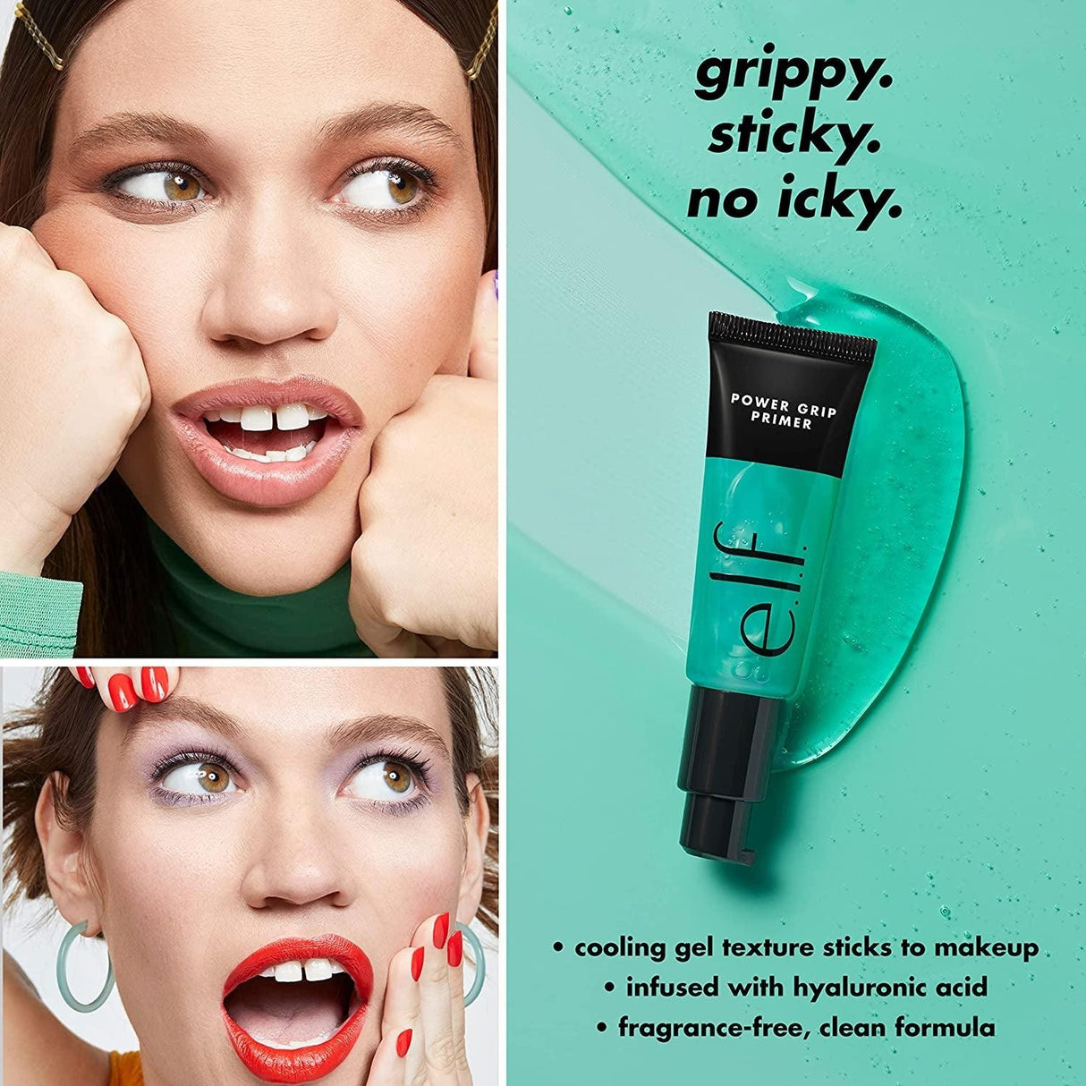 E.L.F. Power Grip Primer, Gel-Based & Hydrating Face Primer for Smoothing Skin & Gripping Makeup, Moisturizes & Primes, 0.811 Fl Oz (24 Ml) - Supply Center USA
