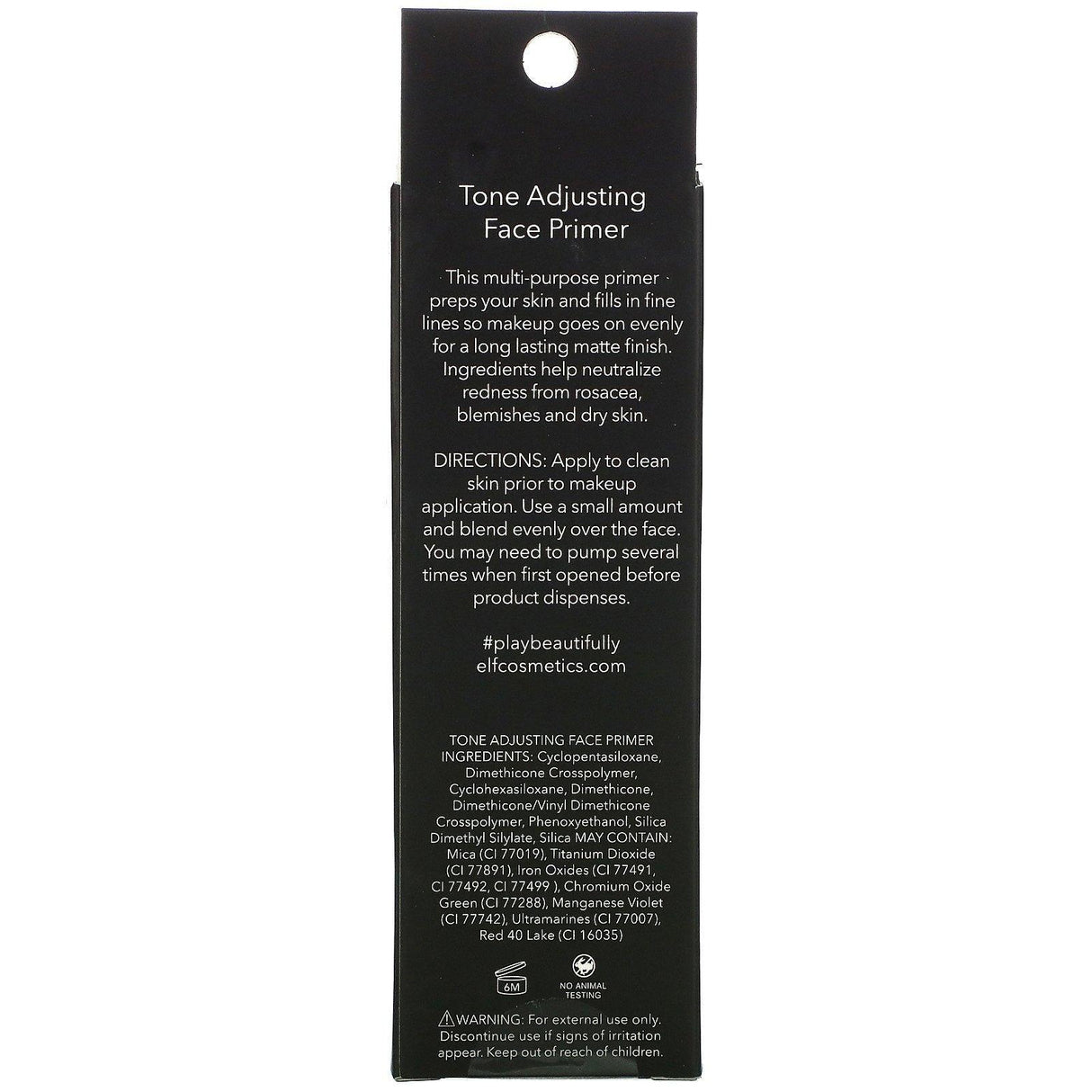 E.L.F., Tone Adjusting Face Primer, Neutralizing Green, 0.47 oz (14 g) - Supply Center USA