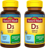 Nature Made Vitamin D3 1000 IU (25 Mcg) Softgel, Dietary Supplement for Bone, Teeth, Muscle and Immune Health Support, 300 Day Supply,300 Count (Pack of 1) - Supply Center USA