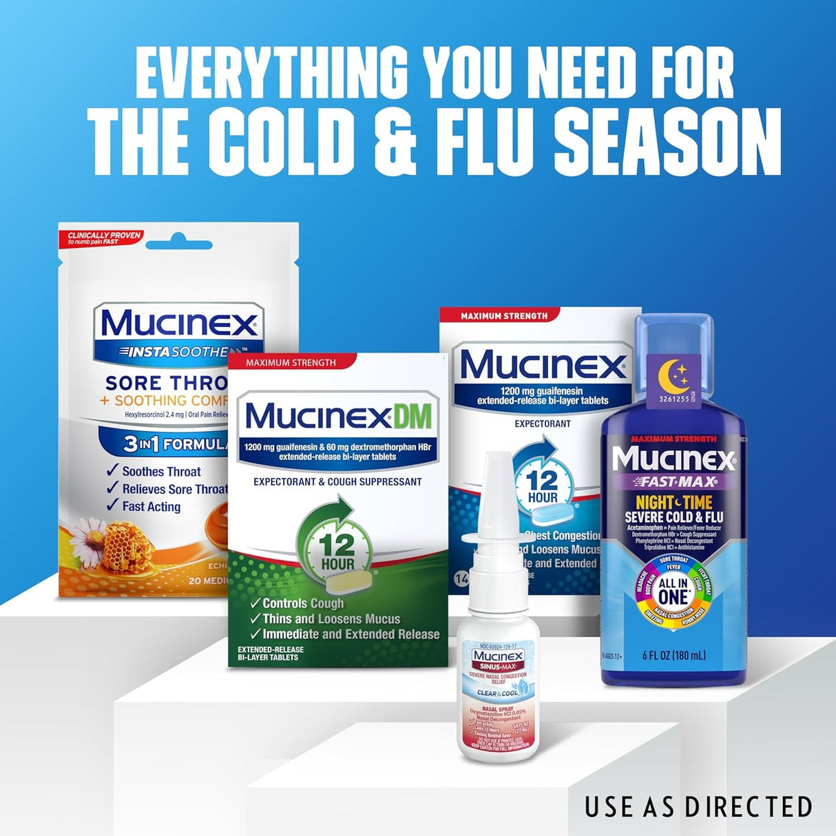 Mucinex Sinus-Max Nasal Spray Decongestant, 12 Hour Over-The-Counter Medication Nose Spray for Sinus Relief, Nasal Decongestants for Adults & Sinus Congestion, Cooling Menthol, 0.75 Fl Oz