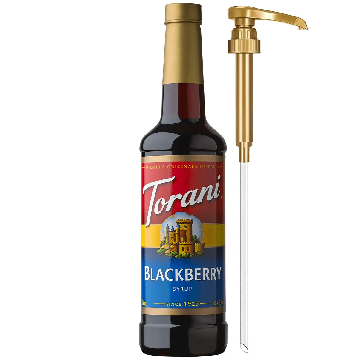 Torani Coffee Syrup, Vanilla Flavored Syrup for Drinks, Pump Included, 25.4 Fl Oz