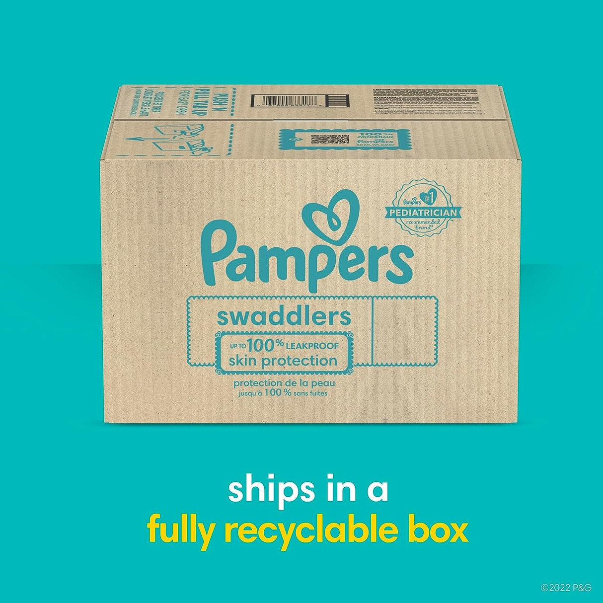Pampers Swaddlers Diapers - Size 5, One Month Supply (132 Count), Ultra Soft Disposable Baby Diapers