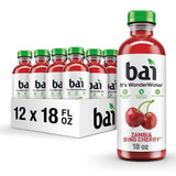 Bai Antioxidant Infused Water Beverage, Zambia Bing Cherry, with Vitamin C and No Artificial Sweeteners, 18 Fluid Ounce Bottle, 12 Pack