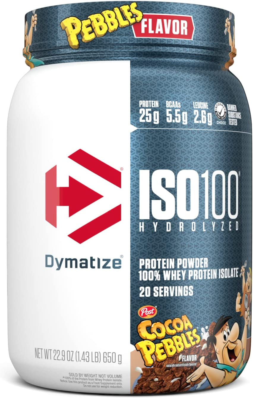 Dymatize ISO100 Hydrolyzed Protein Powder, 100% Whey Isolate, 25G of Protein, 5.5G Bcaas, Gluten Free, Fast Absorbing, Easy Digesting, Gourmet Vanilla, 20 Servings