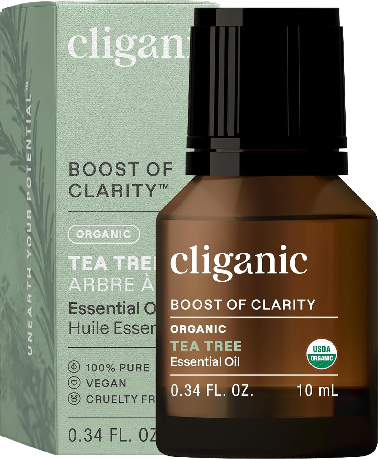 Cliganic Organic Essential Oils Set (Top 5) - 100% Pure Natural - Aromatherapy, Candle Making - Peppermint, Lavender, Eucalyptus, Lemongrass & Orange (Packaging May Vary)