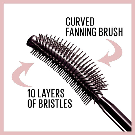 Maybelline Lash Sensational Washable Mascara, Lengthening and Volumizing for a Full Fan Effect, Blackest Black, 1 Count - Supply Center USA