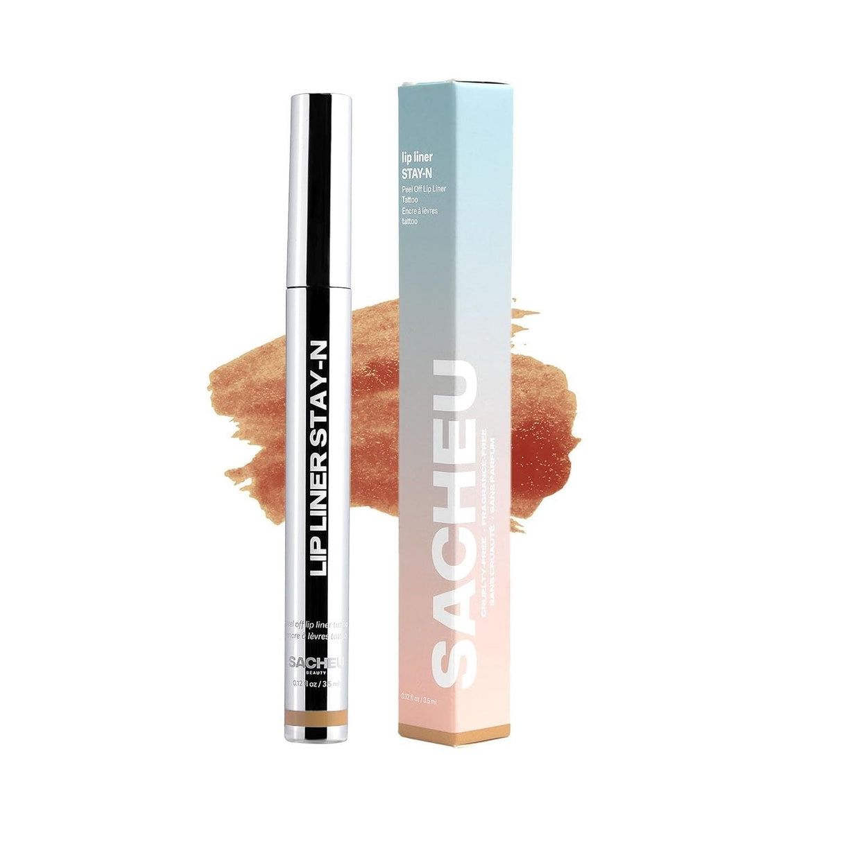 Sacheu Lip Liner Stay-N - Peel off Lip Liner Tattoo, Peel off Lip Stain, Long Lasting Lip Stain Peel Off, Infused with Hyaluronic Acid & Vitamin E, P-Inked - Supply Center USA