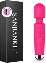 Vibrator Wand,Adult Sex Toy Wand, G Spot Dildo, Clit Vibrator, Sex Vibrators,Clitoris Stimulation,With 8 Speeds & 20 Patterns, Quiet,Fully Waterproof,Vibrating Wand for Her Pleasure (Rose Red)