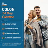 Dr. Tobias Colon 14 Day Cleanse, Advanced Gut Cleanse Detox for Women & Men with Cascara Sagrada, Psyllium Husk, Senna Leaf & Probiotics, Non-Gmo Colon Cleanse, 28 Capsules 1-2 Daily