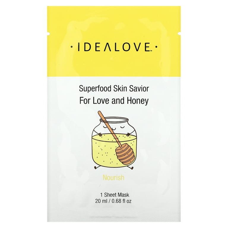 Idealove, Superfood Skin Savior, For Love and Honey, 1 Beauty Sheet Mask, 0.68 fl oz (20 ml) - Supply Center USA