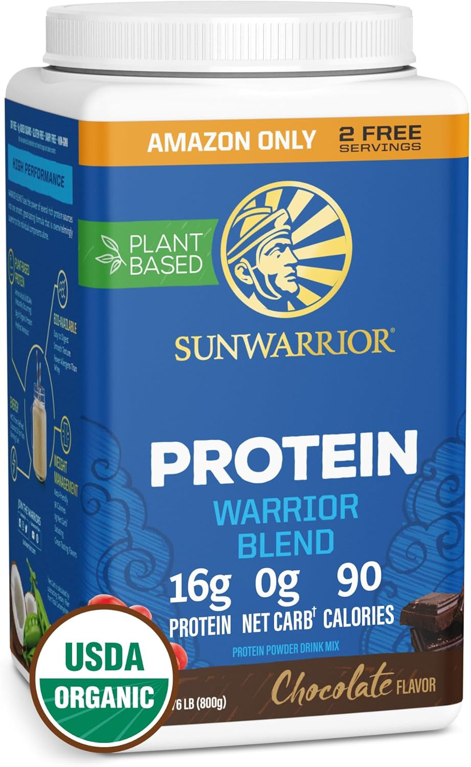 Sunwarrior Vegan Protein Powder Plant-Based Protein Powder USDA Organic | BCAA Amino Acids Hemp Seed | Keto Friendly Soy, Dairy, & Gluten & Synthetic Free NON-GMO | Vanilla 32 Servings 17G Protein