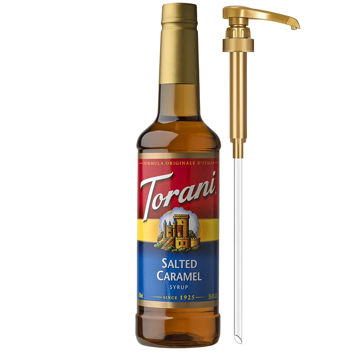 Torani Coffee Syrup, Vanilla Flavored Syrup for Drinks, Pump Included, 25.4 Fl Oz