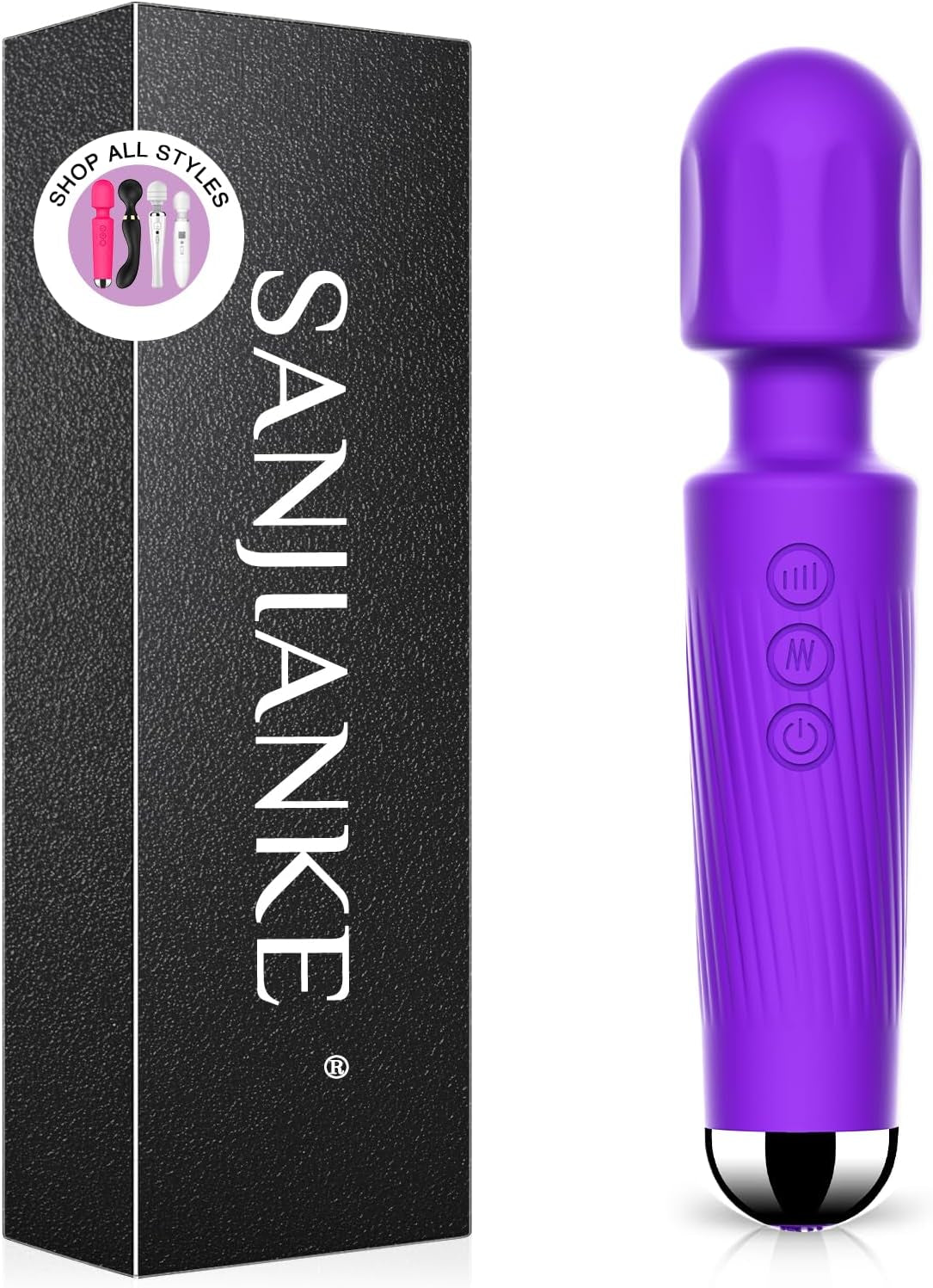 Vibrator Wand,Adult Sex Toy Wand, G Spot Dildo, Clit Vibrator, Sex Vibrators,Clitoris Stimulation,With 8 Speeds & 20 Patterns, Quiet,Fully Waterproof,Vibrating Wand for Her Pleasure (Rose Red)