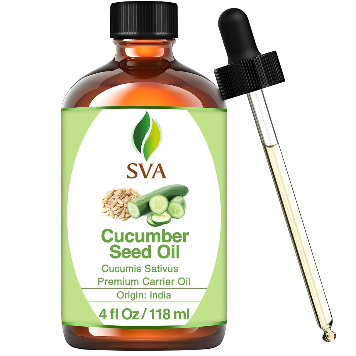 SVA Bhringraj Premium Carrier Oil 4Oz (118Ml) with Dropper for Hair Oiling, Scalp Massage & Skin Care