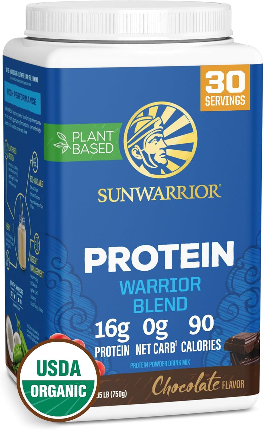 Sunwarrior Vegan Protein Powder Plant-Based Protein Powder USDA Organic | BCAA Amino Acids Hemp Seed | Keto Friendly Soy, Dairy, & Gluten & Synthetic Free NON-GMO | Vanilla 32 Servings 17G Protein