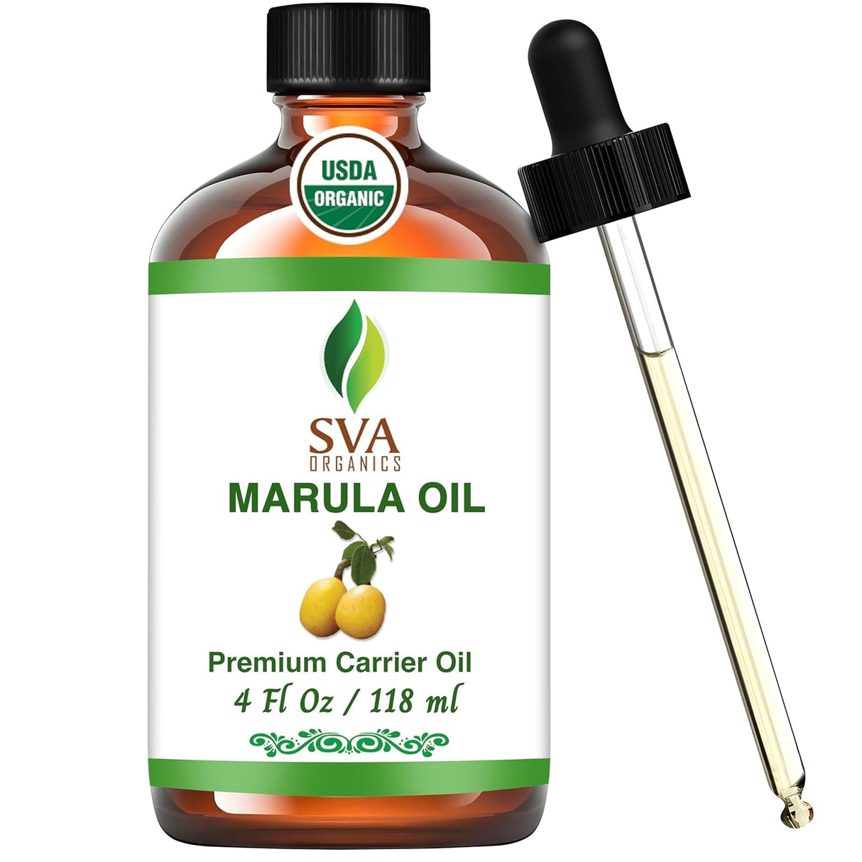 SVA Bhringraj Premium Carrier Oil 4Oz (118Ml) with Dropper for Hair Oiling, Scalp Massage & Skin Care