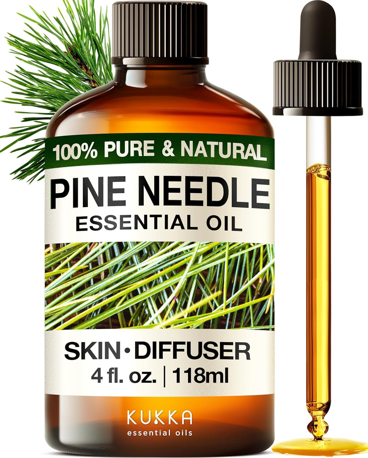 Kukka Tea Tree Oil for Skin, Healthy Hair & Toenails - Huge 4 Fl Oz - 100% Pure Natural Australian Tea Tree Essential Oil - Experience Therapeutic Melaleuca Oil for Scalp, Nails & Soap Making Scent
