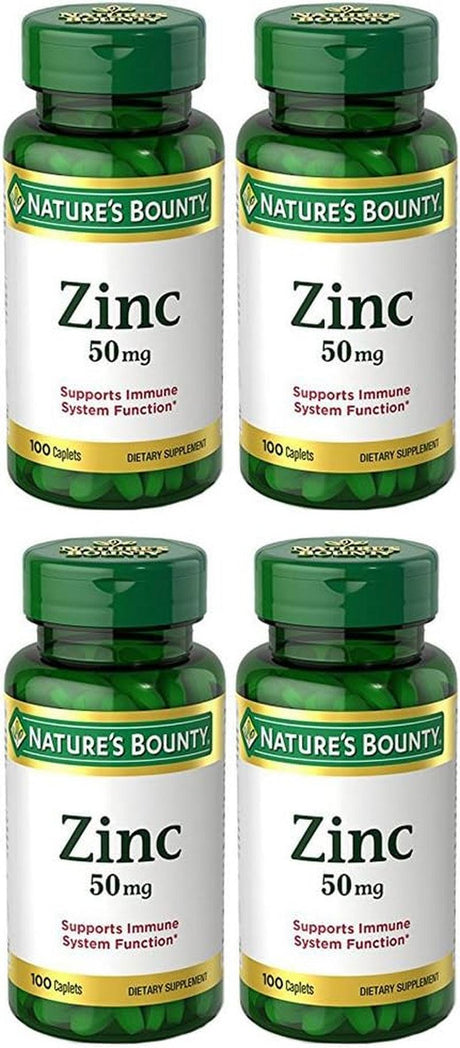 Nature'S Bounty Zinc 50Mg, Immune Support & Antioxidant Supplement, Promotes Skin Health 250 Caplets - Supply Center USA