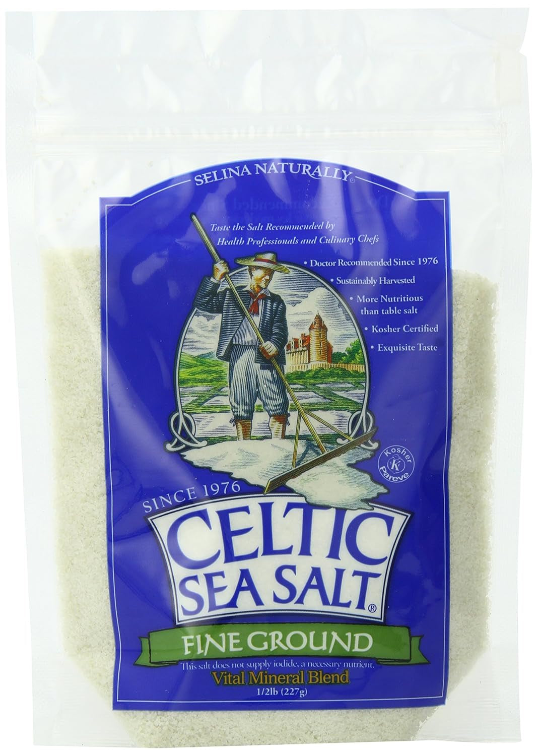 Celtic Sea Salt, Fine Ground, 8 Ounce