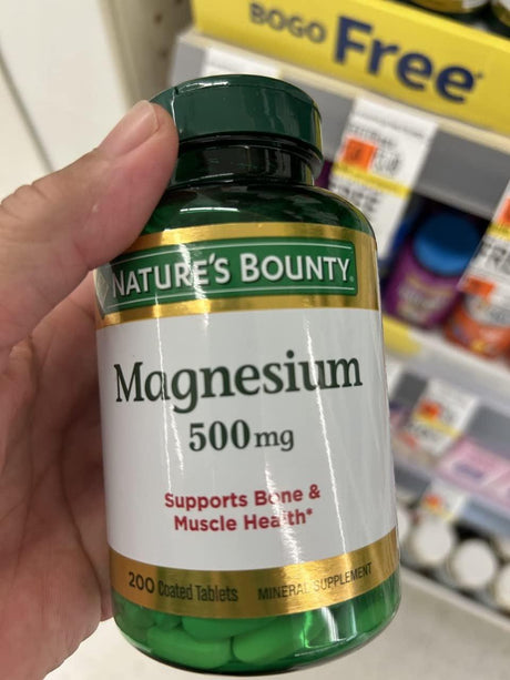 Nature'S Bounty Magnesium, Bone and Muscle Health, Whole Body Support, Tablets, 500 Mg, 200 Ct - Supply Center USA