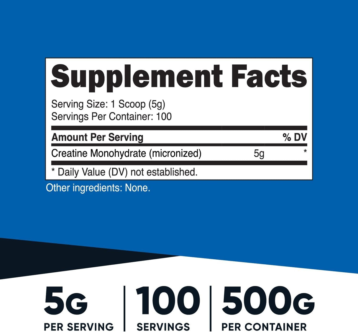 Nutricost Creatine Monohydrate Micronized Powder 500G, 5000Mg per Serv (5G) - Micronized Creatine Monohydrate, 100 Servings, 17.9 Oz