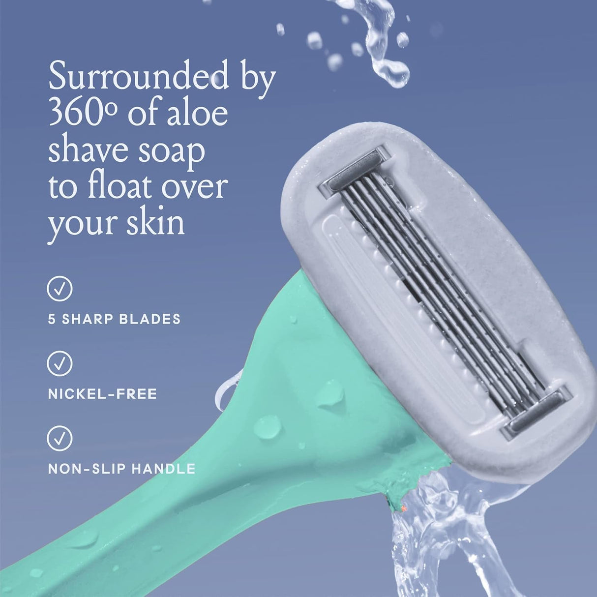 Billie Women’S Razor Blade Refills - Premium Quality 5-Blade Cartridges - Nickel-Free - Dermatologist-Approved - for a Smooth Shave - Pairs with the Billie Women’S Razor - 4 Count