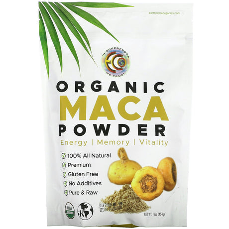 Earth Circle Organics, Organic Maca Powder, 16 oz (454 g) - Supply Center USA