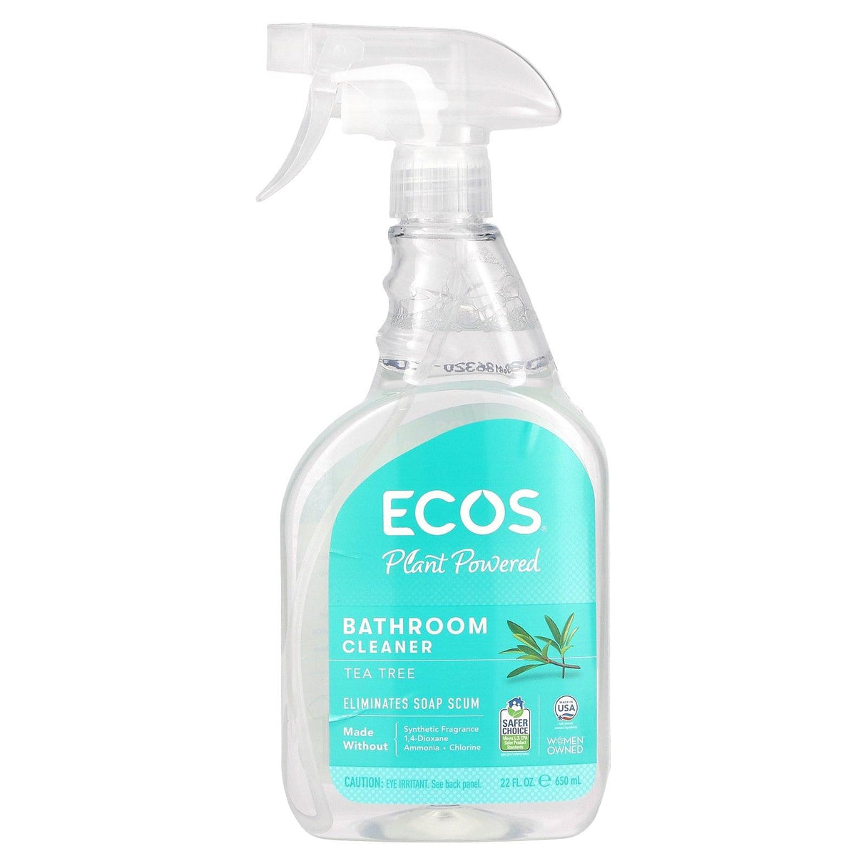 Earth Friendly Products, ECOS, Bathroom Cleaner, Tea Tree, 22 fl oz (650 ml) - Supply Center USA