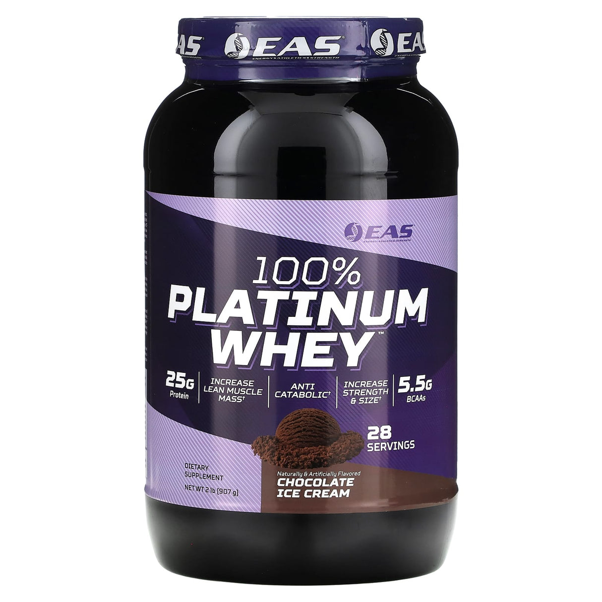 EAS, 100% Platinum Whey, Chocolate Ice Cream , 2 lb (907 g) - Supply Center USA