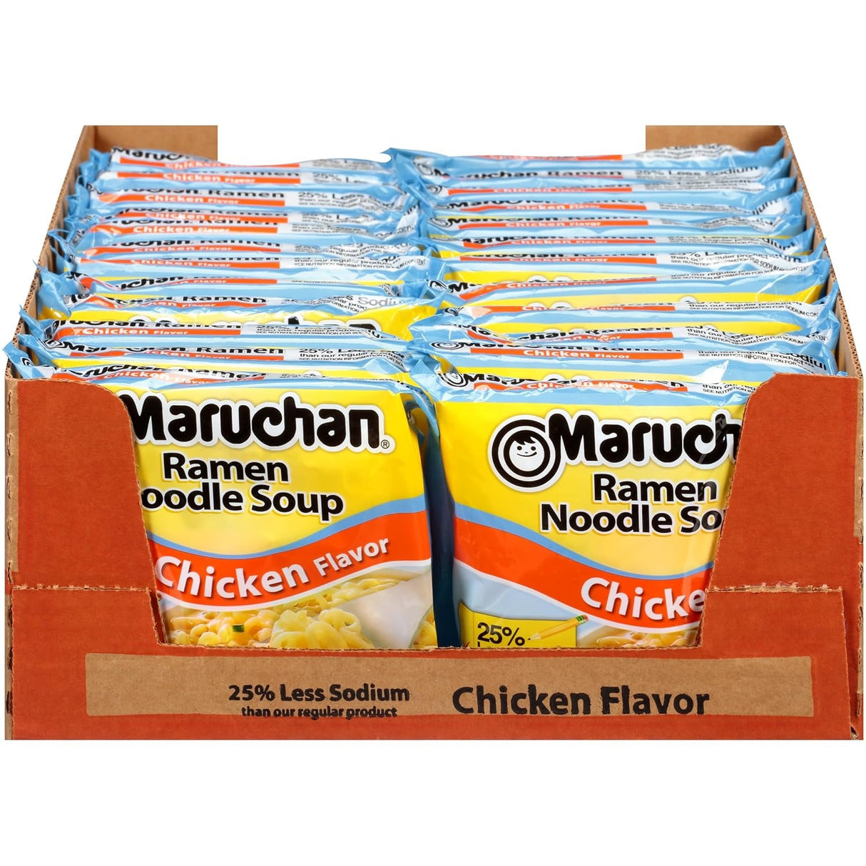 Maruchan Ramen Chicken, Instant Ramen Noodles, Ready to Eat Meals, 3 Oz, 24 Count