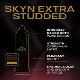 SKYN Extra Studded – 22 Count – Lubricated Latex-Free Condoms – Unique Texture Intensifies Every Moment​