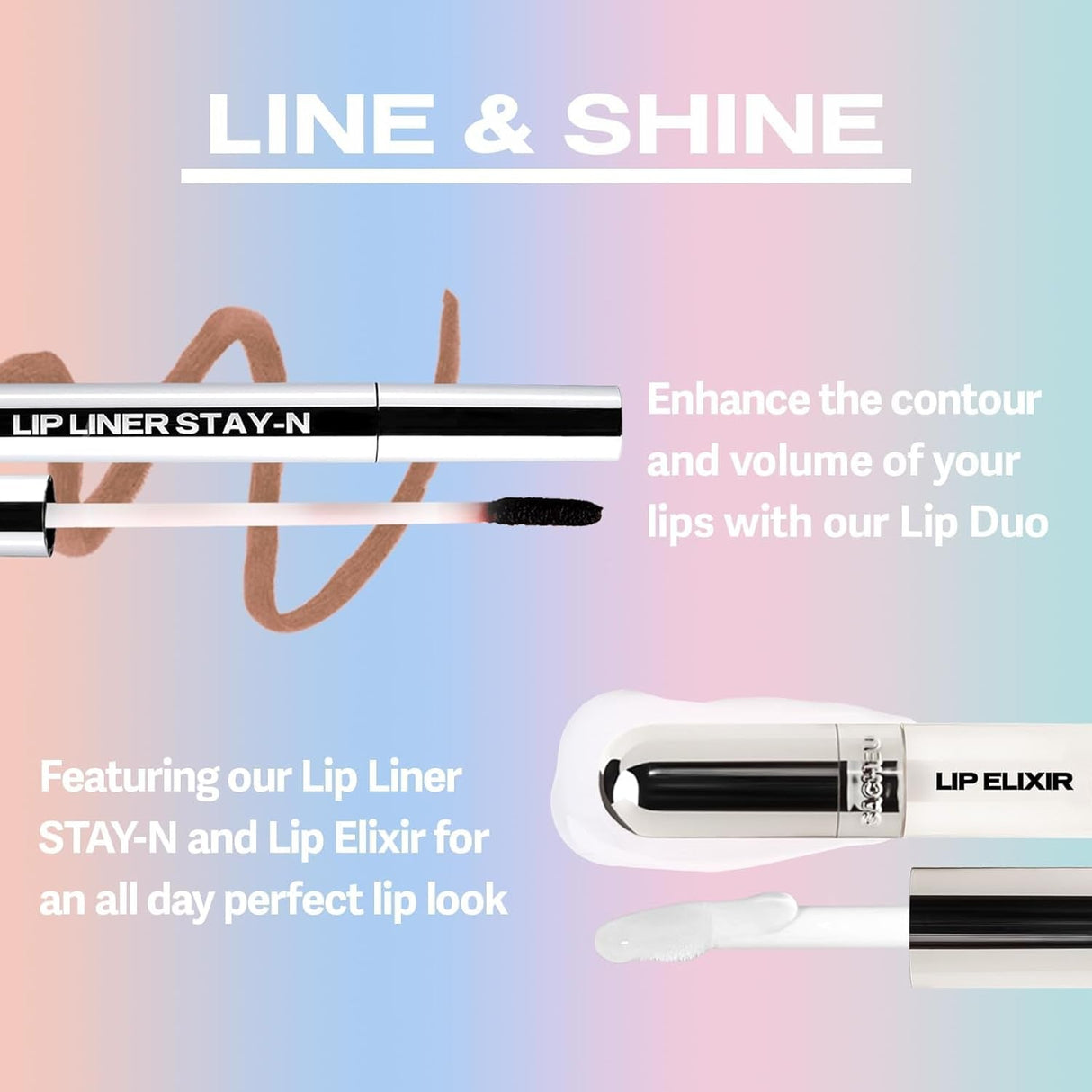 Sacheu Lip Liner Stay-N - Peel off Lip Liner Tattoo, Peel off Lip Stain, Long Lasting Lip Stain Peel Off, Infused with Hyaluronic Acid & Vitamin E, for All Skin Types, P-Inked